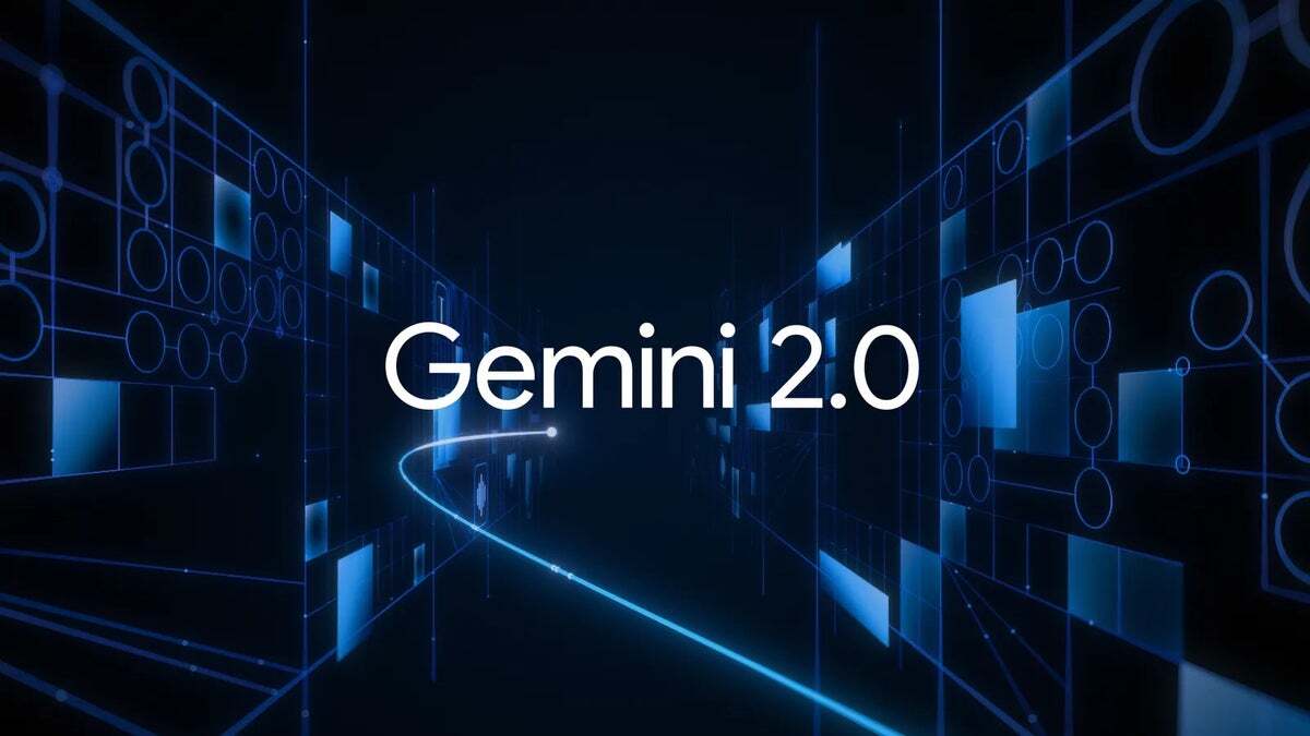 Koyu bir arka planda Gemini 2.0 logosu.