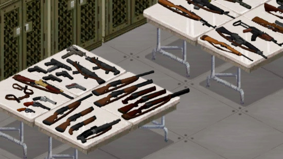 En iyi proje Zomboid modlarından biri olan Vanilla Ateşli Silahlar Genişletme masasına çok çeşitli silahlar düzenlenmiştir.