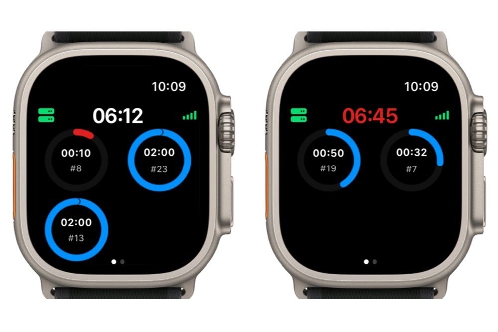 NHL Comms uygulamasını görüntüleyen Apple Watches'in görüntüsü