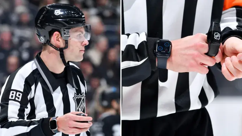 Apple Watch Cihazları giyen NHL yetkililerinin görüntüsü