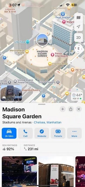 Apple haritaları dünyanın en ünlü arenasının listesi. | Image Credit -Phonearena - Apple, bunu Apple Haritalar'a ekleyerek Google Haritaları kopyalamayı düşünüyor