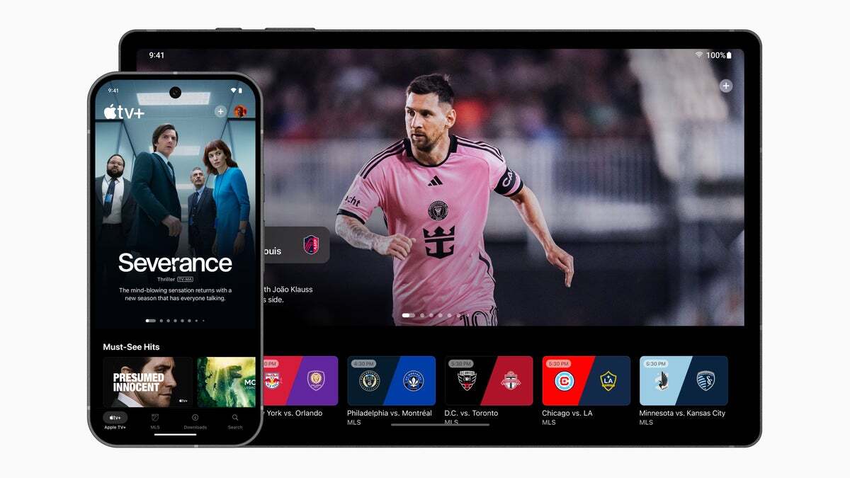 Bir dizi şov ve film gösteren Apple TV uygulamasının ekran görüntüsü.