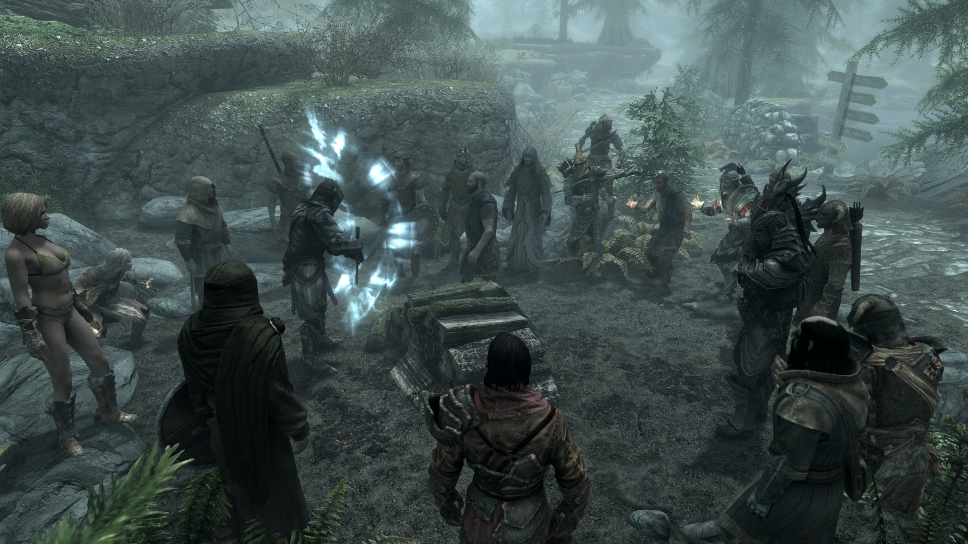 Skyrim'in bir ekran görüntüsü birlikte yeniden doğdu.