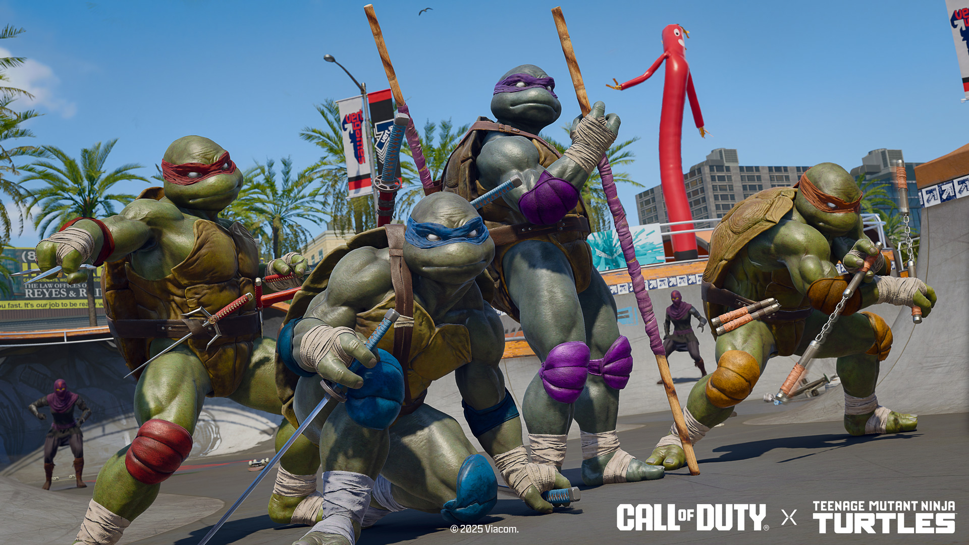 Teenage Mutant Ninja Turtles Strike Poses Pozlar Güneşli Skatepark Haritası
