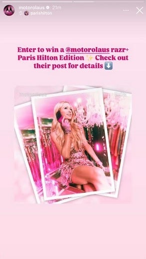 Motorola, çekilişlerini bir kazananla tanıtıyor. Ücretsiz sınırlı sayıda Paris Hilton Razr | | Image Credit -Phonearena - Bu aktrisin mutlu yıllar dilerim ve 1.200 $ katlanabilir bir telefon kazanabilirsiniz