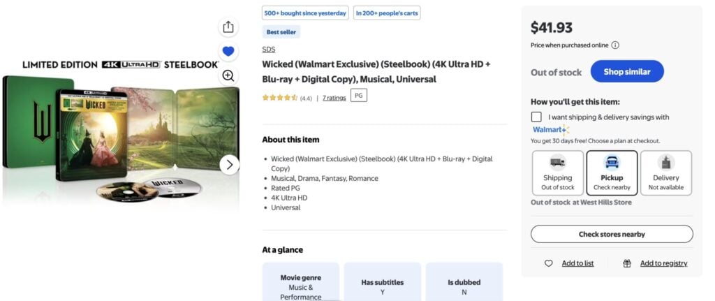 Kötü Walmart Steelbook