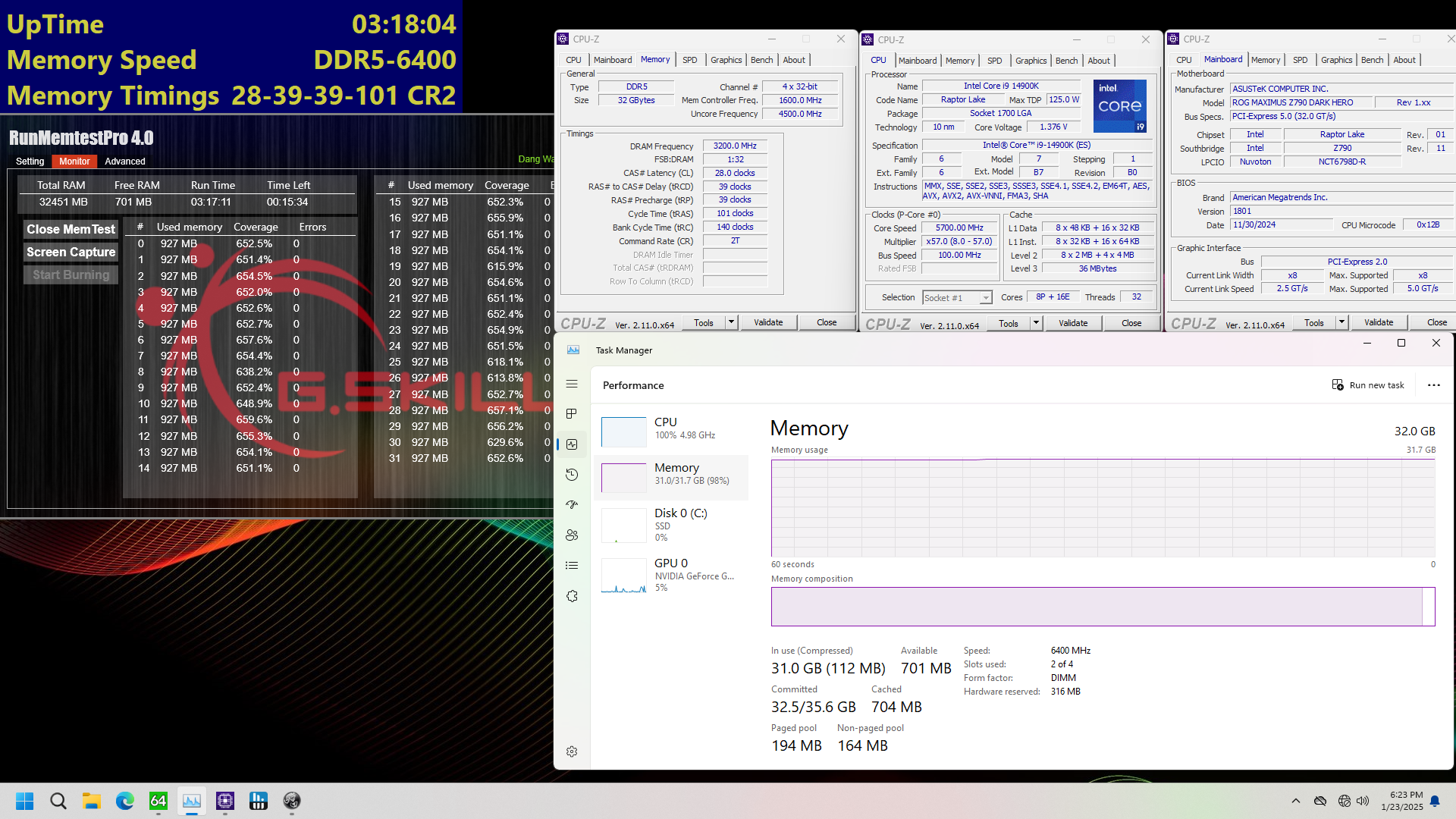 G.Skill DDR5-6800 CL32 ve DDR5-6400 CL28 Bellek Testi