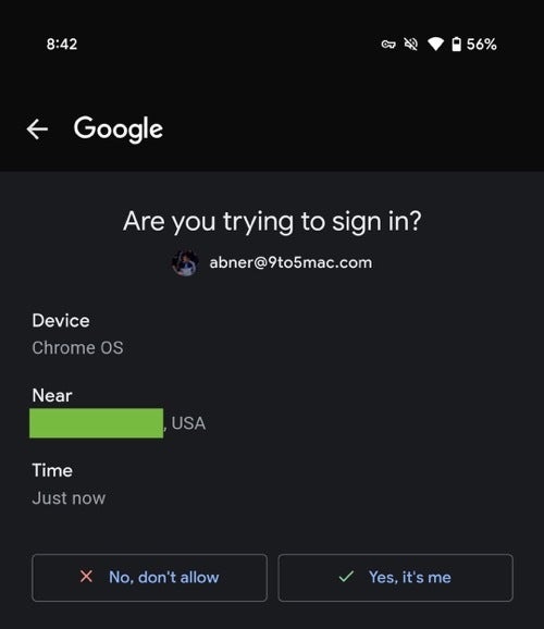 Google isteminin ekran görüntüsü