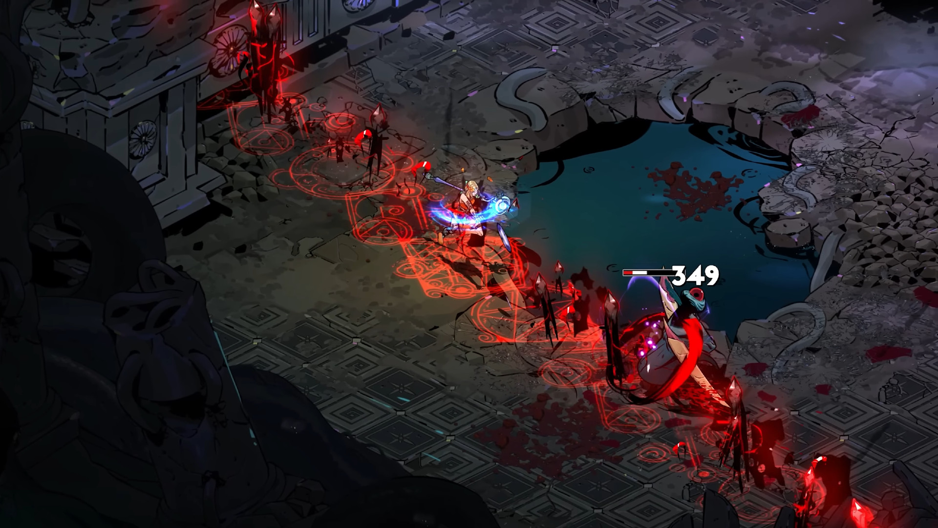 Hades 2 - Melinoe, Roguelike'nin Warsong güncellemesinde Ares tarafından kendisine verilen güçleri kullanıyor.