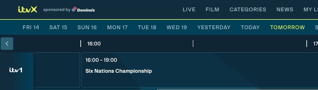 ITV Program İngiltere vs İskoçya