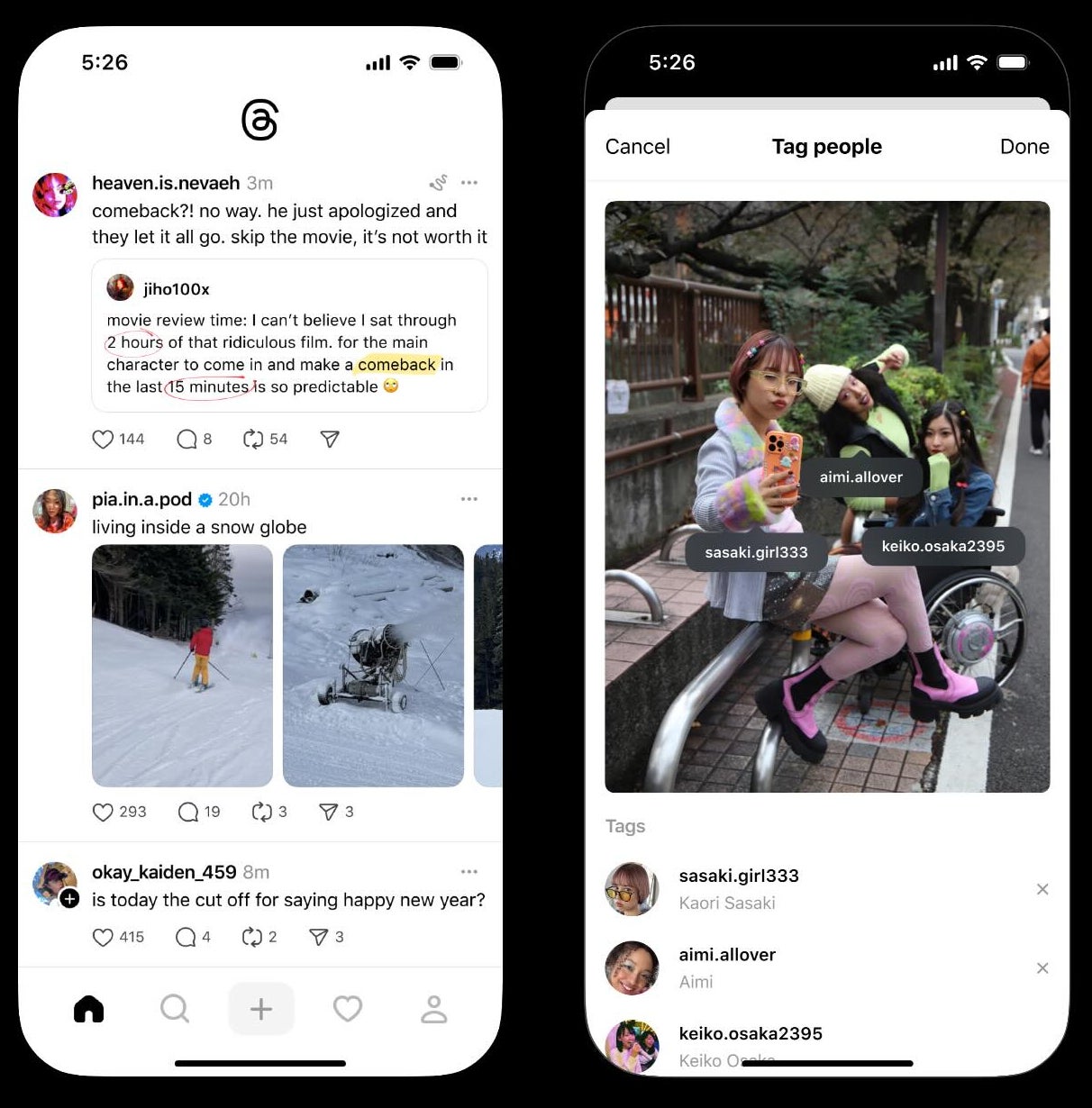 Konular Kullanıcılar artık insanları fotoğraflarda etiketleyebilir