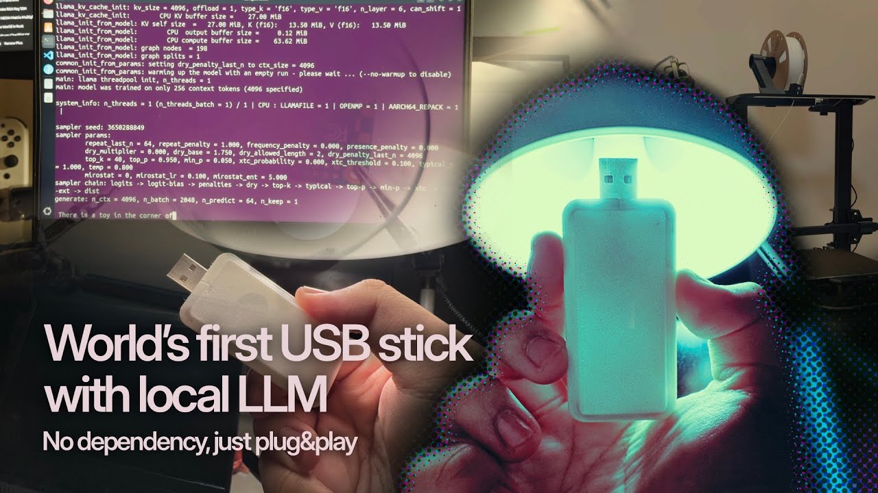 Dünyanın ilk USB çubuğu Cebinizde yerel LLM - AI! - YouTube