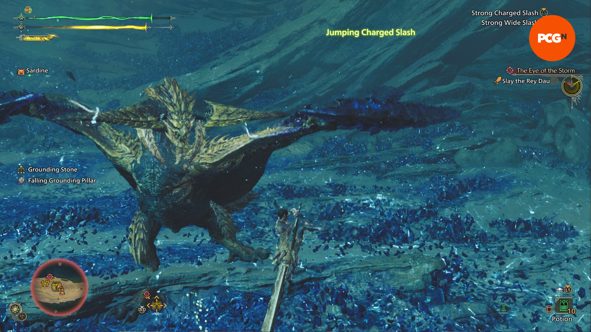Monster-Hunter-Wilds-Steam-Reviews-Rey-Dau-Fight Monster Hunter Wilds - Greatsword kullanıcısı Rey dau ile savaşır.