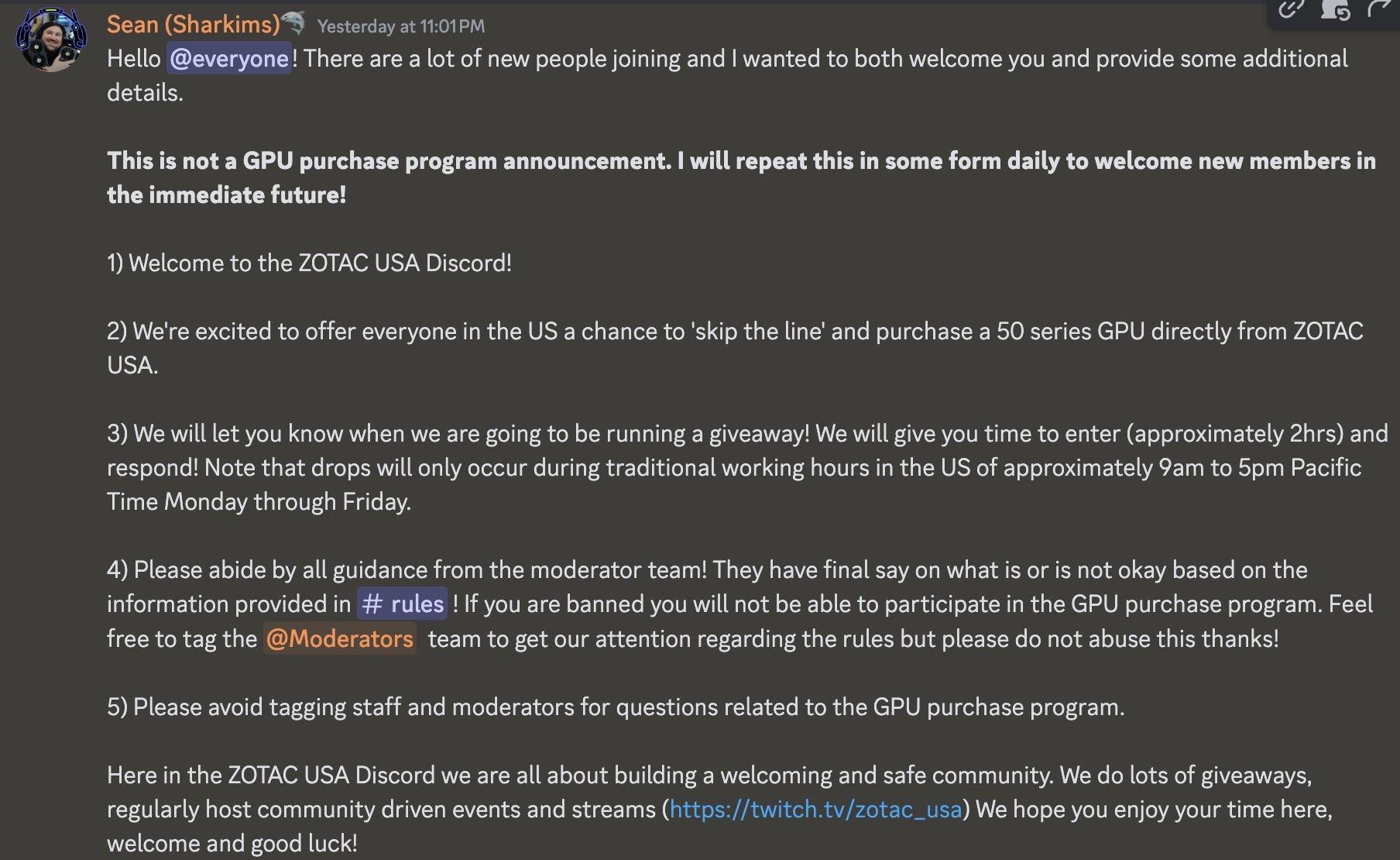 Zotac Discord RTX 5090 Giveaway 1