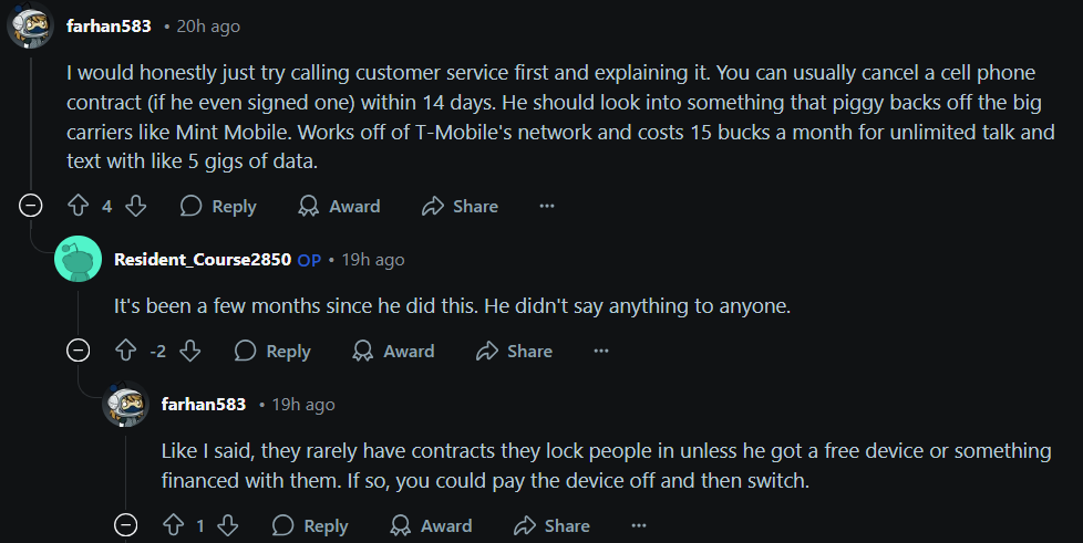 Resim Kredisi - Reddit - Rutin bir AT&T ziyareti nasıl gereksiz 65 $ 'lık bir plana yol açtı (mutlu bir sonla)