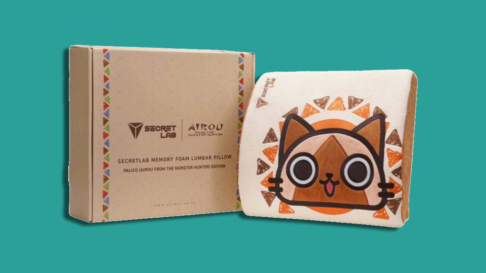 SecretLab Bellek Köpük Lomber Yastığı - Monster Hunter Edition.