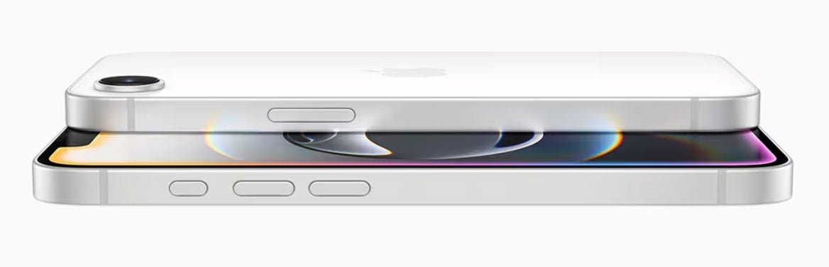 İPhone 16E bir yandan gösterildi.