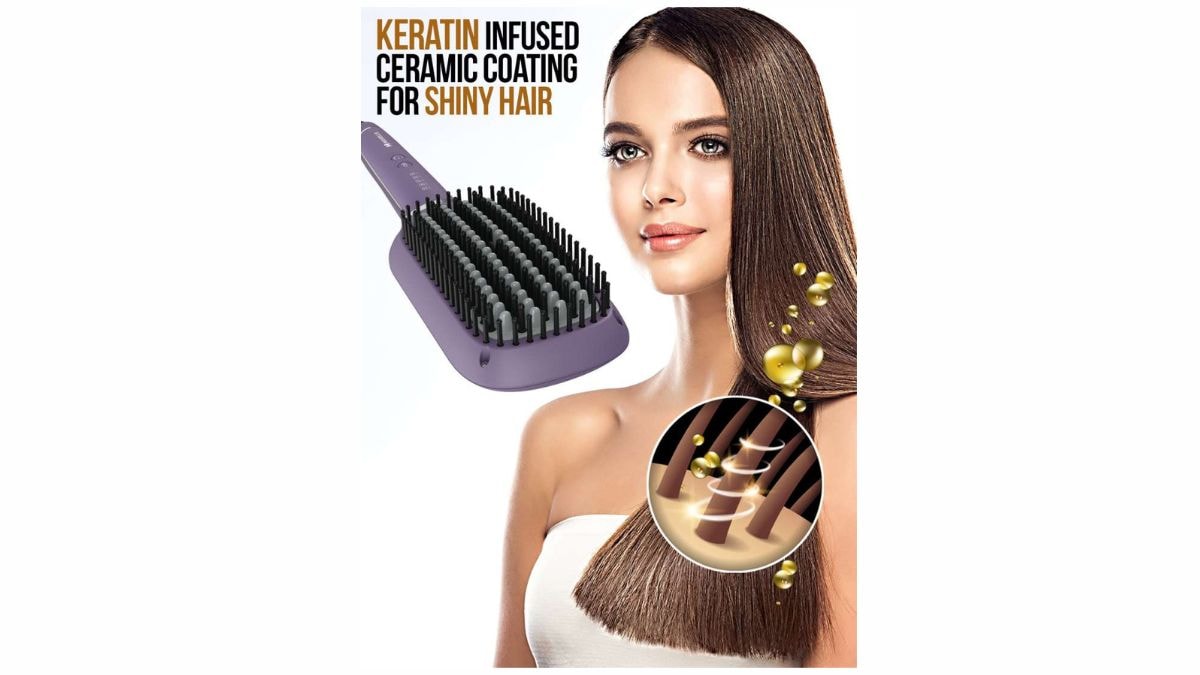 Havells Saç 1 Havells HS4201 Keratin İnfüzyon Saç Düzleştirme Fırçası