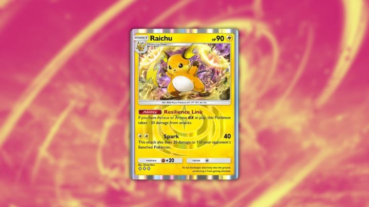 Pokemon TCG cebinde raichu kartı.