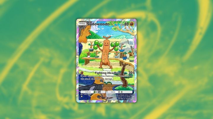 Pokemon TCG cebinde Sudowoodo kartı.