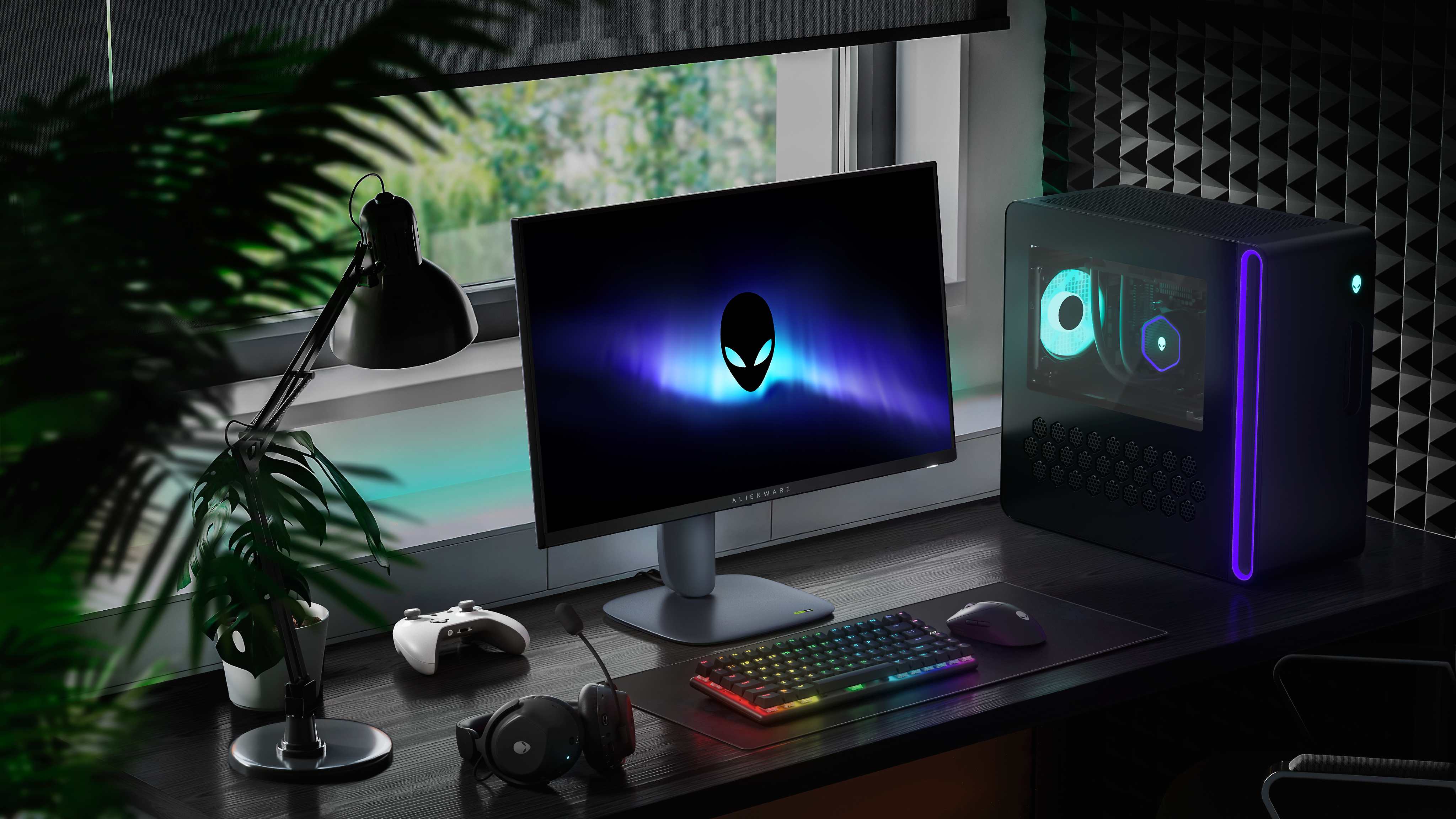 Alienware oyun monitörünün görüntüsü.