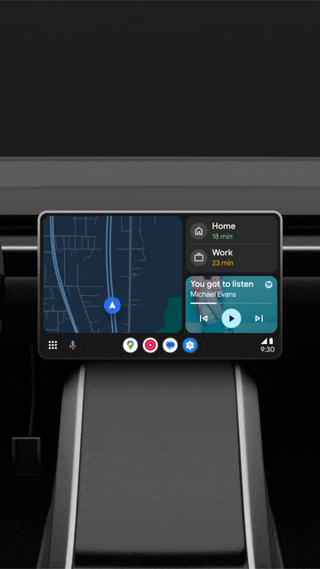 Android Auto'da oyun. | Resim Kredisi - Google - Google, tüm Android cihazlar için bir raflı veya gecikmiş olmak üzere yeni özellikler duyurdu