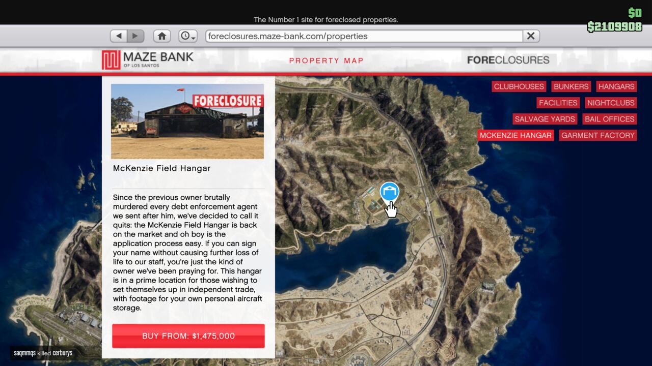 McKenzie Field Hangar'ı satın almayı seçmek