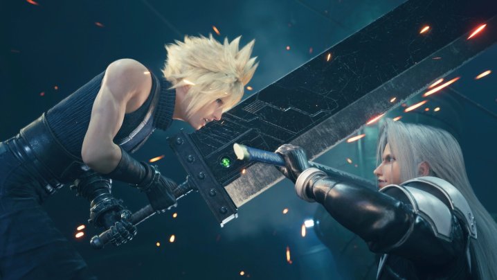 Bulut ve Sephiroth dövüşü.