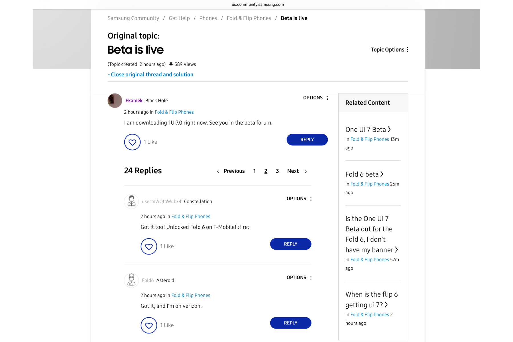 One Onion 7 Beta güncellemesini alan kullanıcıların raporları.