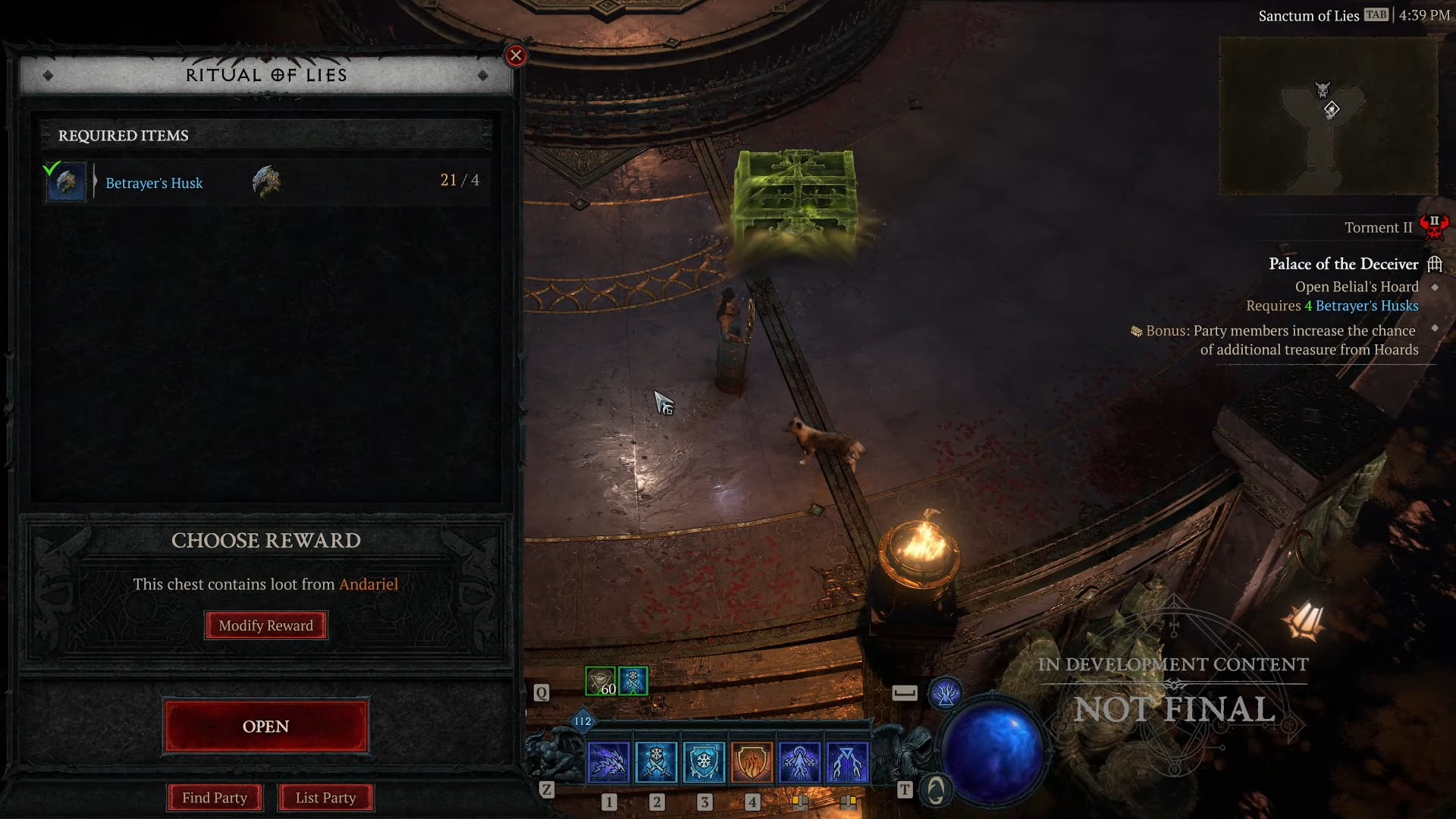 Diablo 4 Ekran Görüntüsü Yeşil Hazine Sandığı Gösteriyor