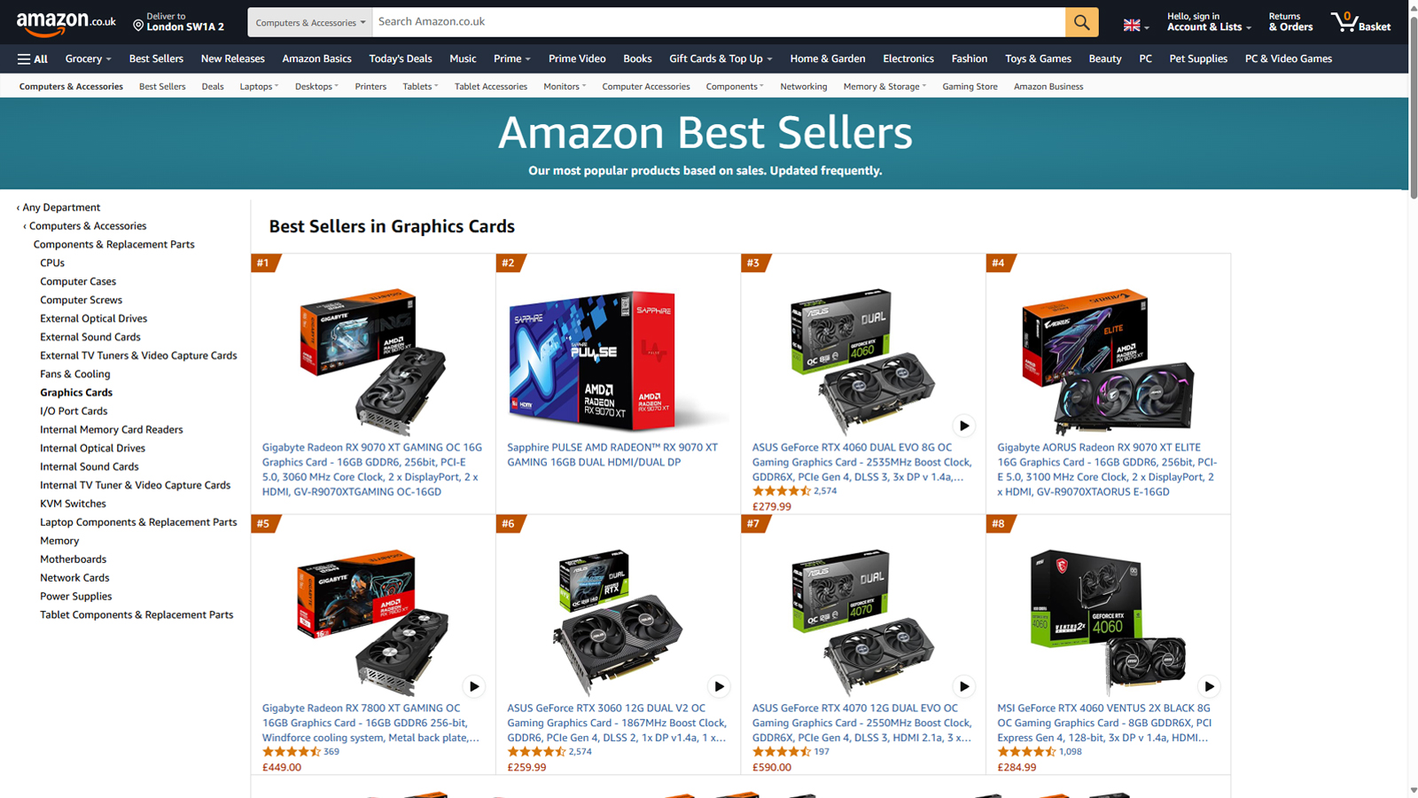 İngiltere'de Amazon En Çok Satıcılar