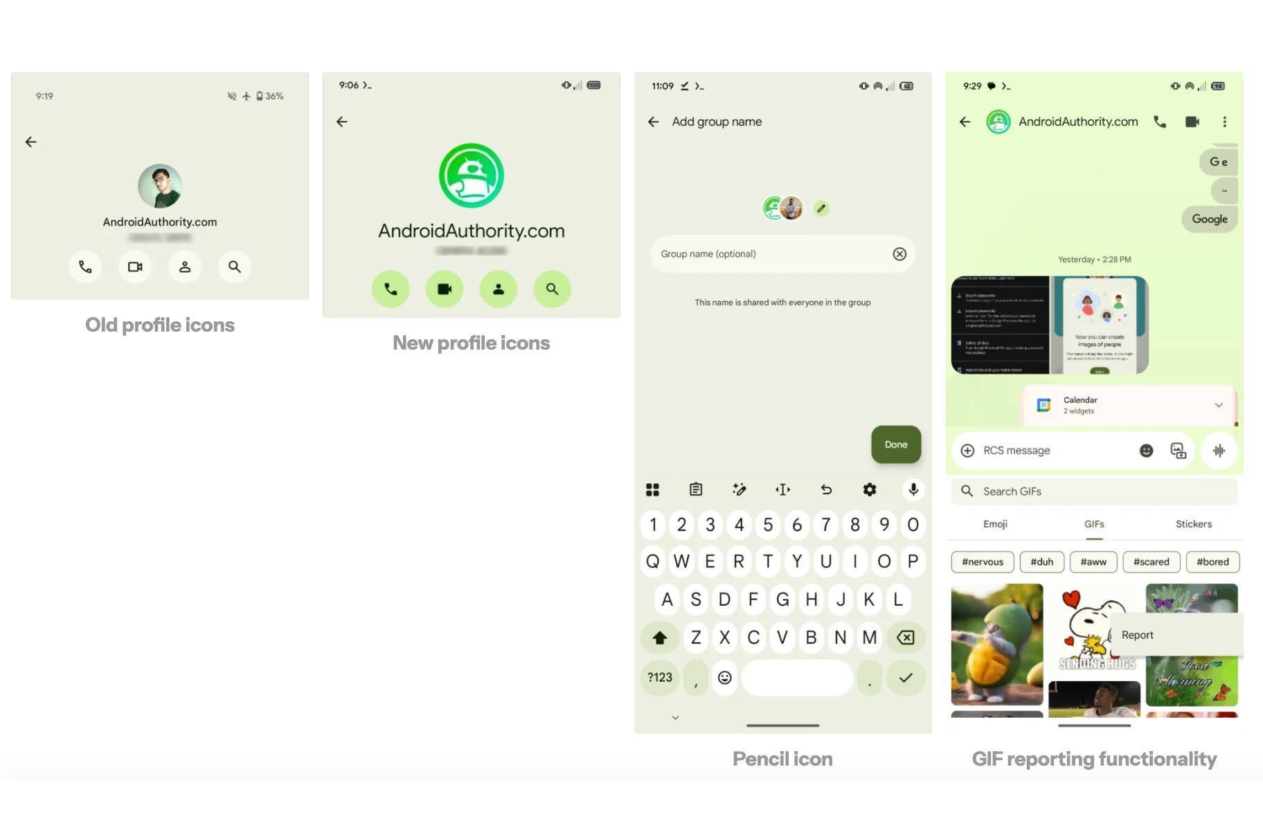 Google mesajları, uygunsuz GIF'leri bildirmenize izin verebilir. | Resim Kredisi - Android Otoritesi"& NBSP - Google Mesajlar Grubu Konuşmaları çok daha neşeli olmak üzere
