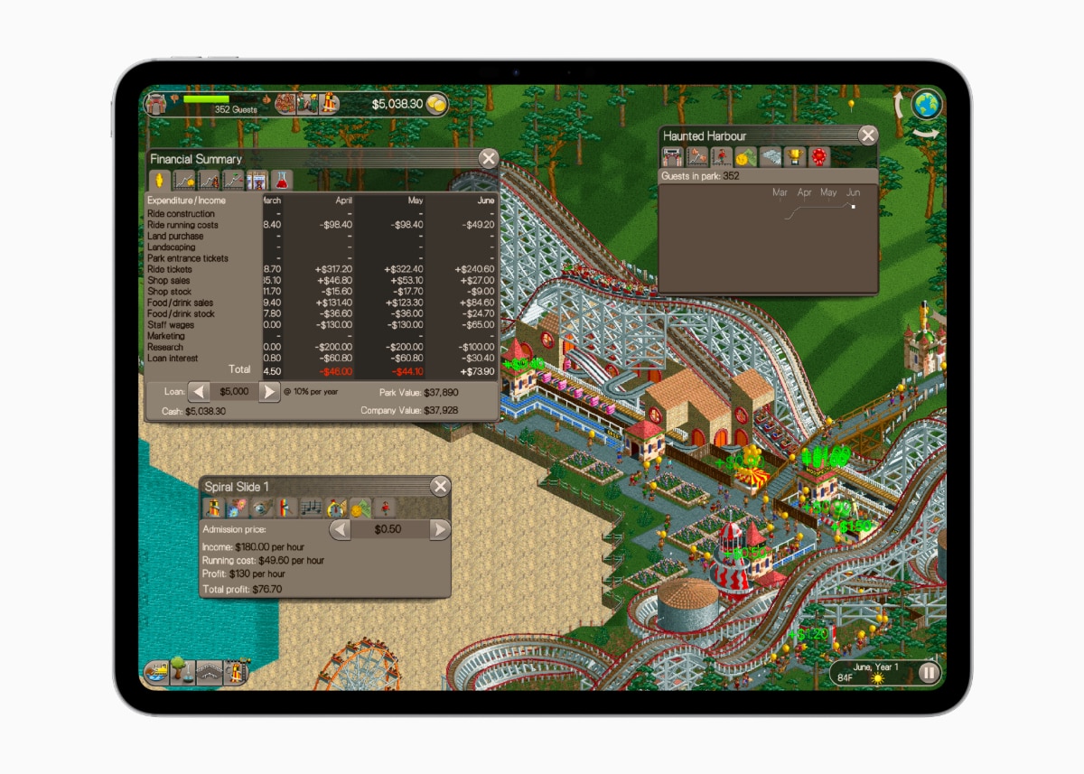 Apple Arcade Rollercoaster Tycoon Classic Plus Apple Arcade