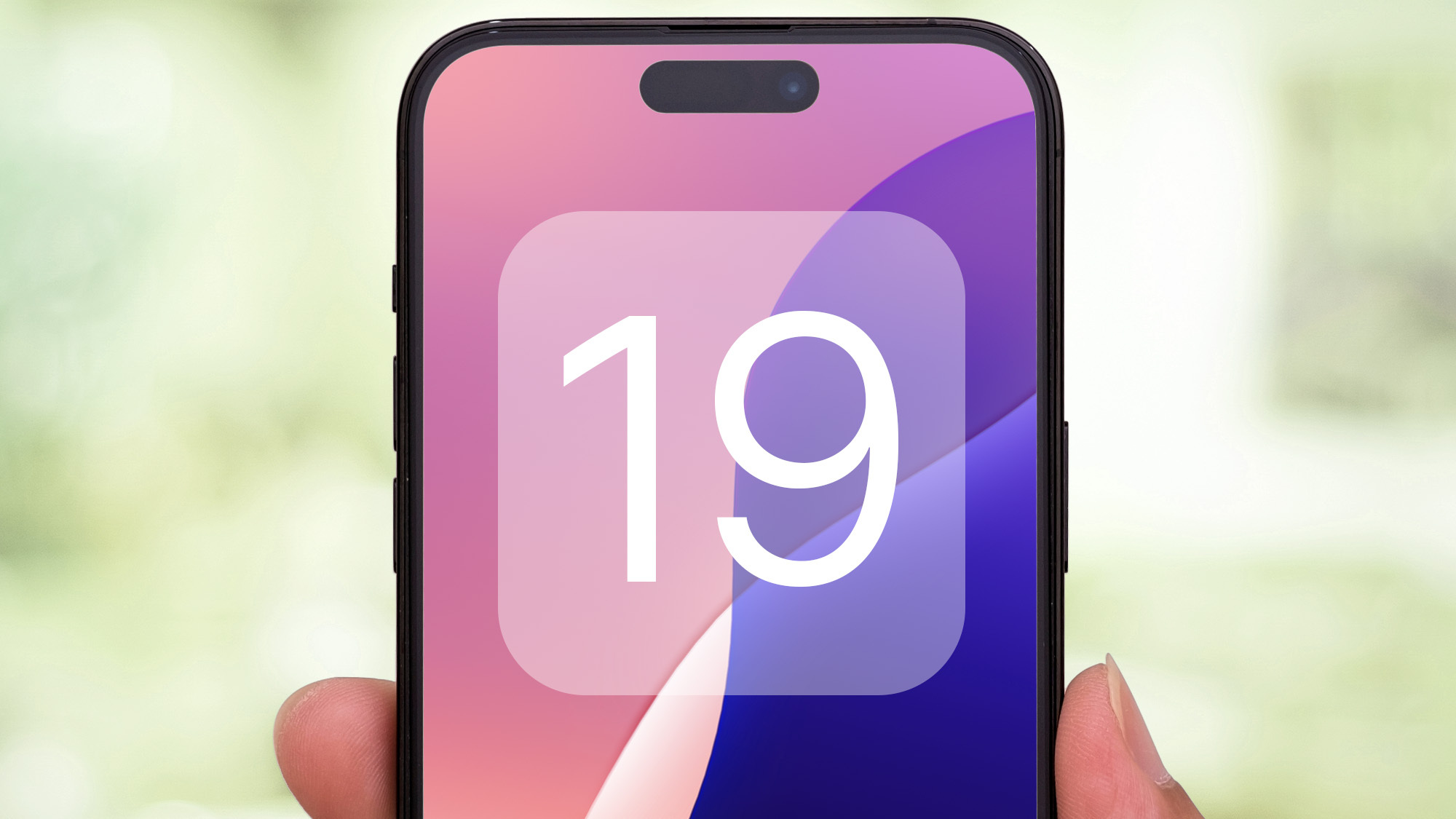 iPhone'da iOS 19 logosu