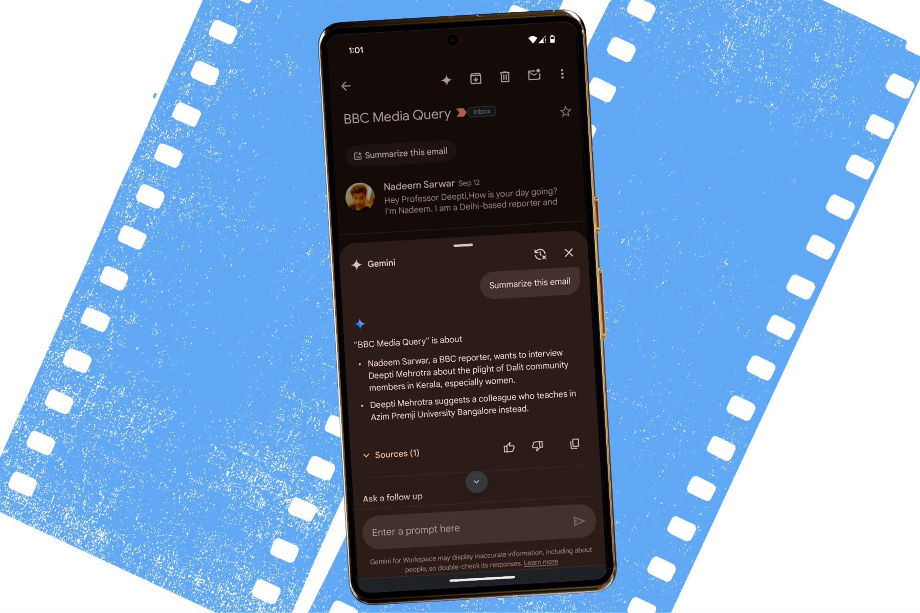 Pixel 9'da İkizler Bir E -posta Özeti Çekiyor