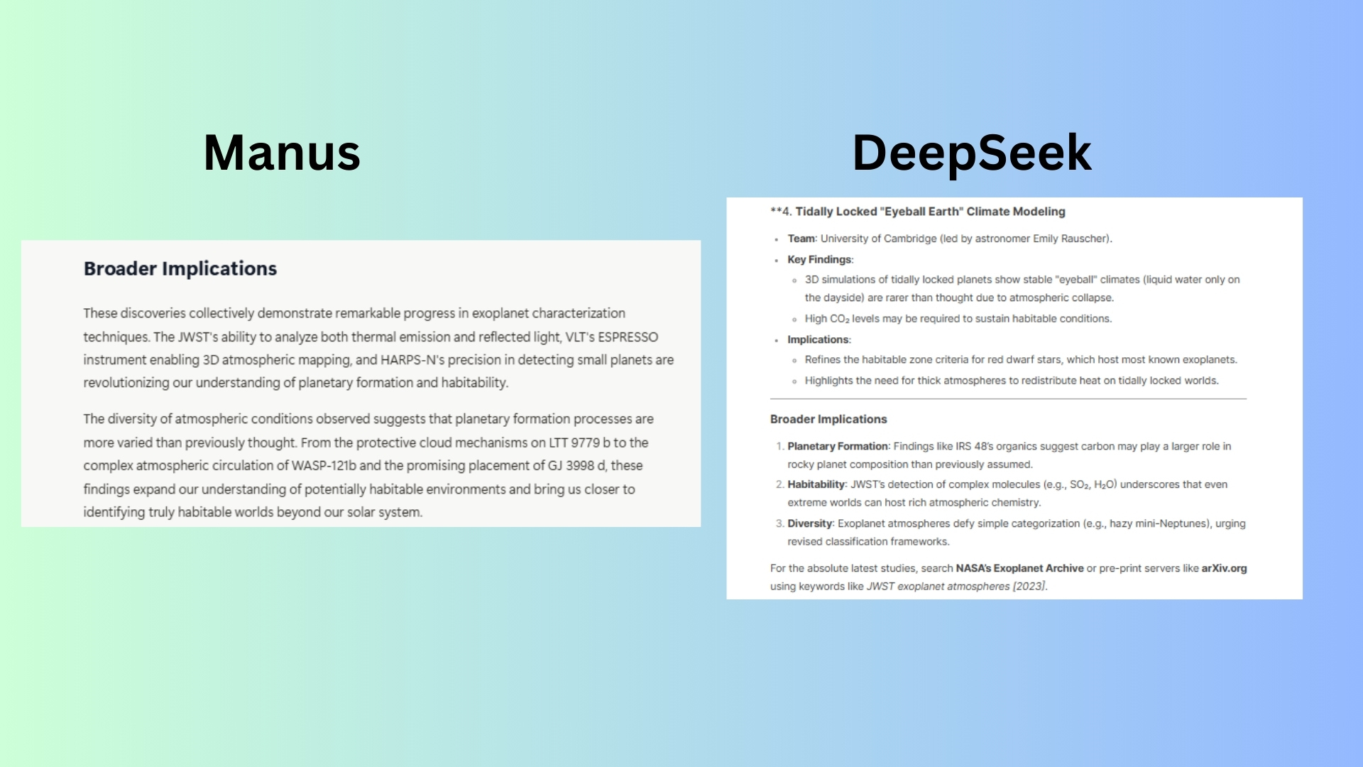 Manus ve Deepseek