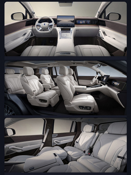 BYD, Mercedes ve BMW'yi gösterdi, büyük premium ses geçirmez olmalı. Denza N9 temsil edilir: 924 hp, tüm tekerlekten çekiş, 6 koltuk, üst uç ekipman ve 