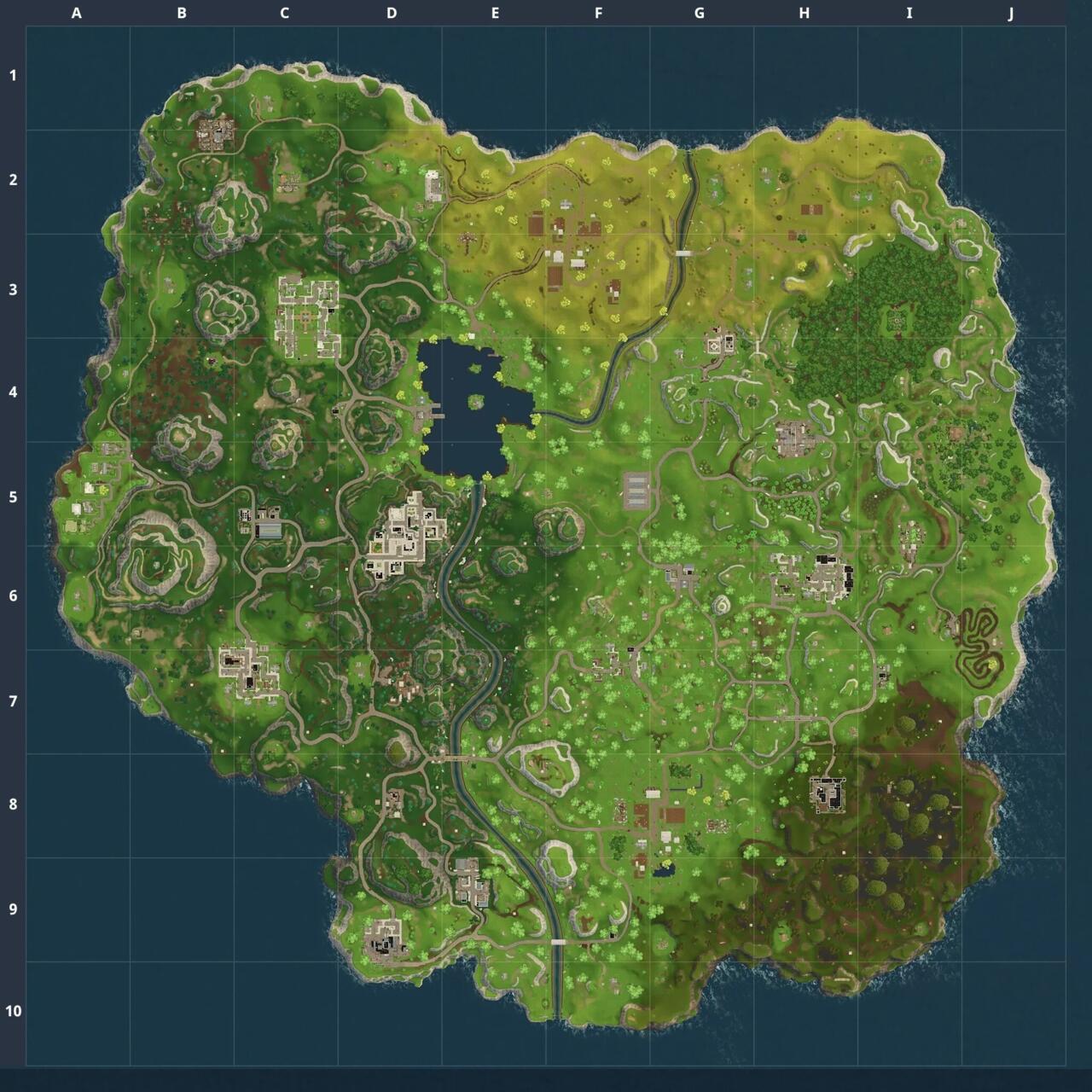 Fortnite OG'nin varsayılan 3. sezon haritası