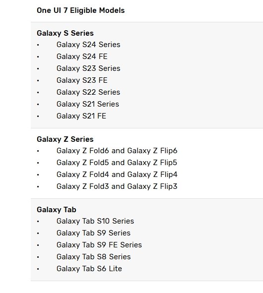 Bu, bir UI 7 kabuğunu alacak olan Samsung cihazlarının mümkün olan en yüksek listesidir.