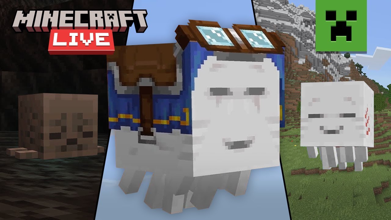 Minecraft Live - Mart 2025: Kurutulmuş Ghast, Ghastling & Happy Ghast - YouTube