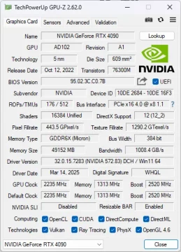 RTX 4090 48 GB GPU-Z