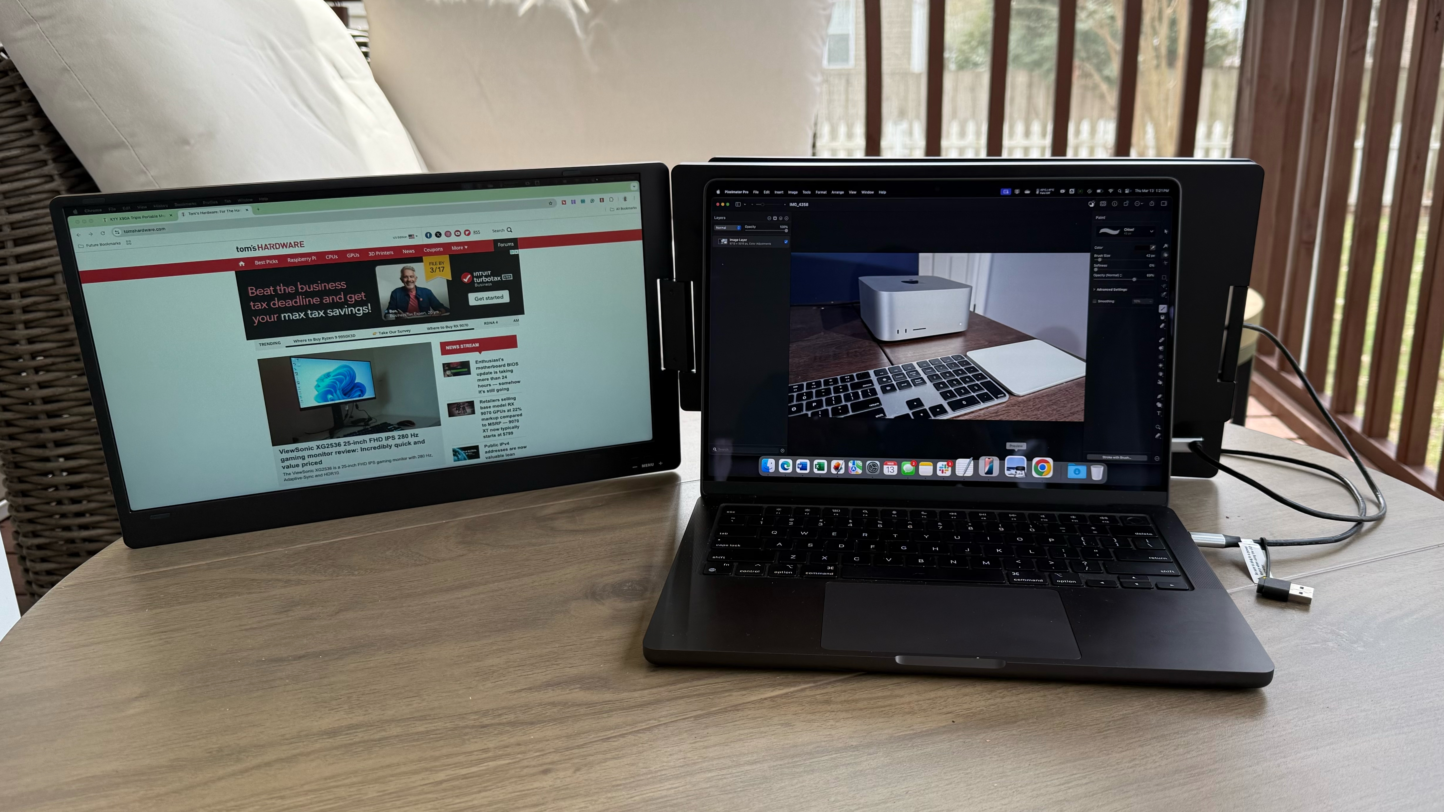 KYY X90D Üçlü Taşınabilir Monitör