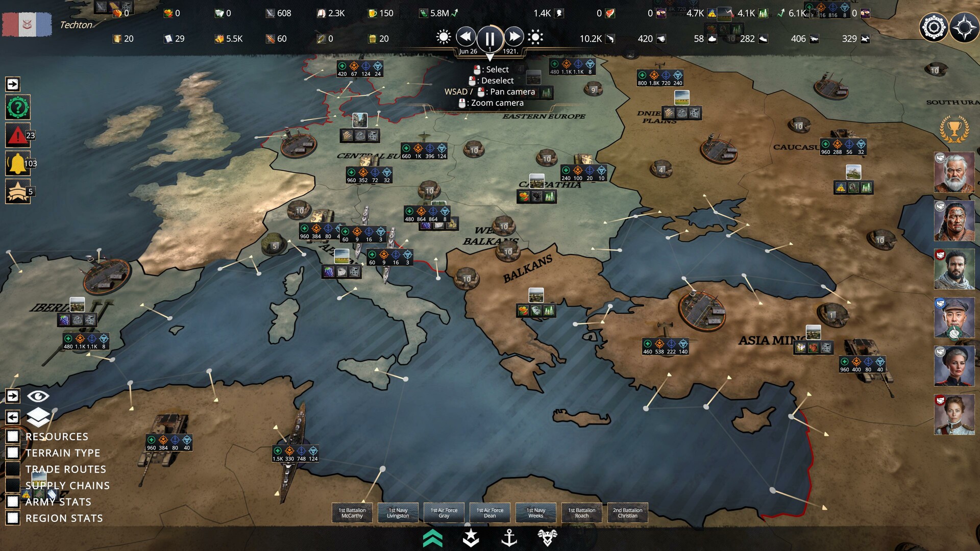 Kaiserpunk Steam Strateji Oyunu: Birinci Dünya Savaşı Game Kaiserpunk'tan Bir Dünya Haritası