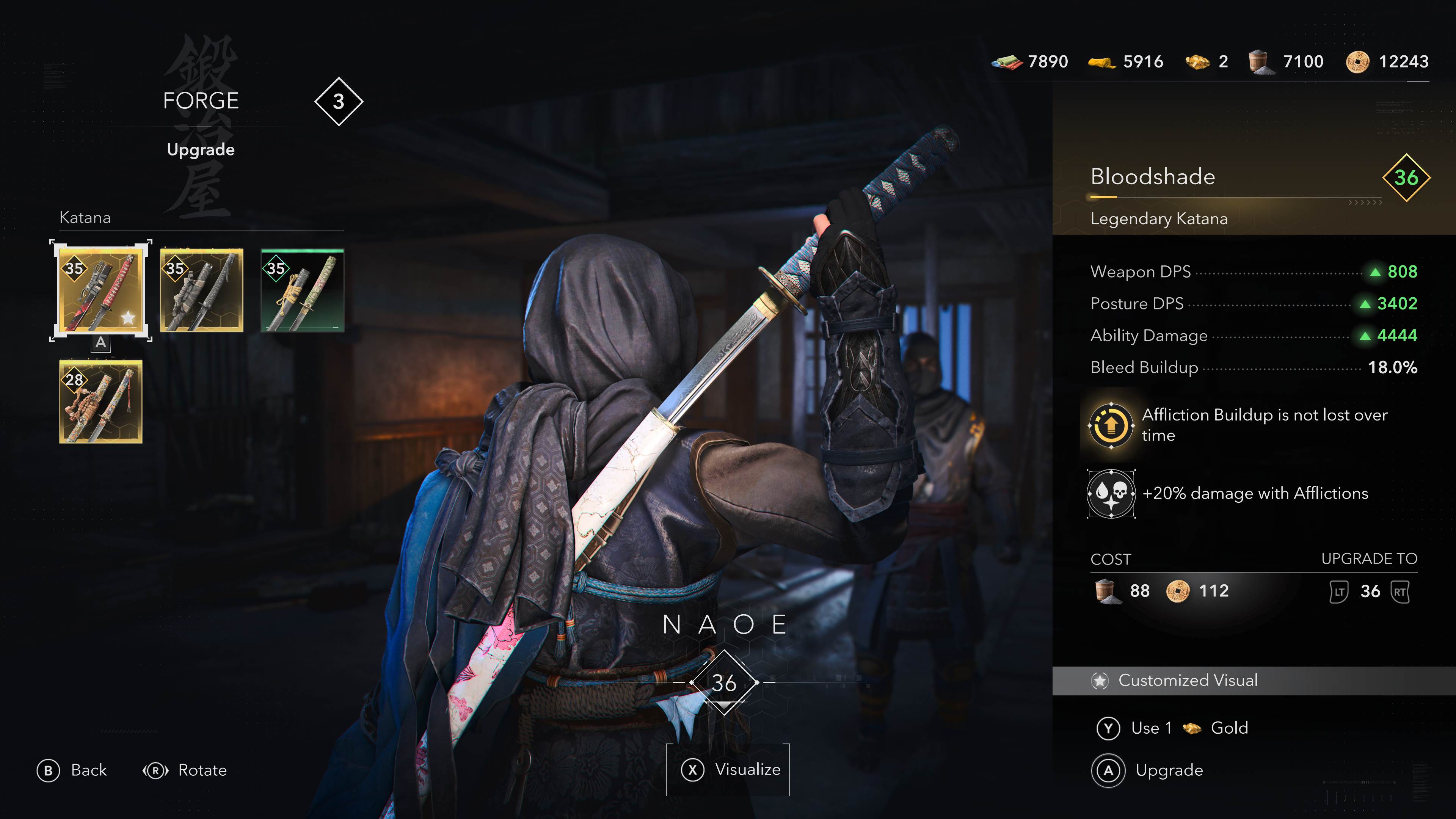 Xbox Serisi X'teki Assassin's Creed Shadows ekran görüntüsü.