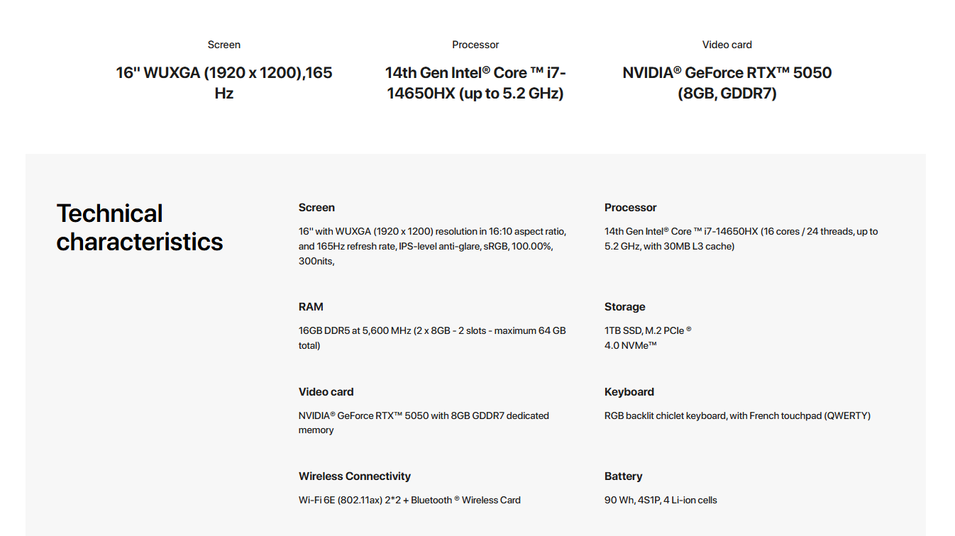 RTX 5050 8 GB GDDR7 Listesi