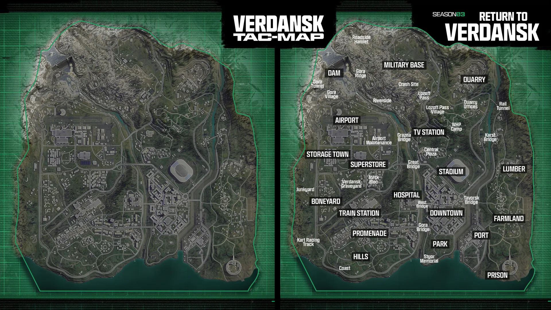 Warzone Verdansk Tac Map