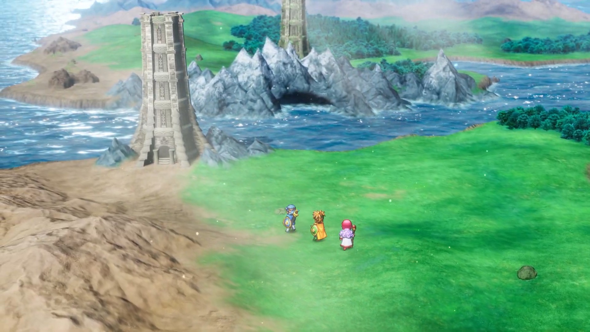 Dragon Quest 1 & 2 HD-2D yeniden yapımında keşif oyununun promosyon ekran görüntüsü