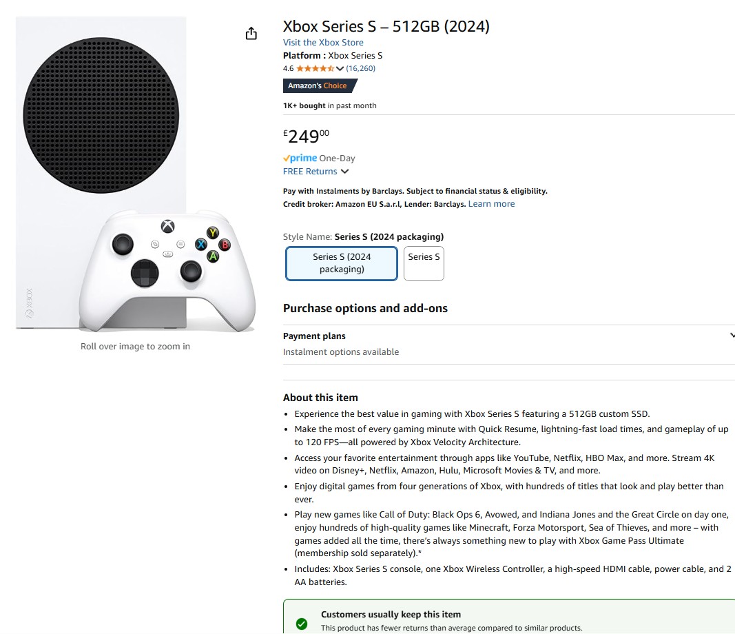Xbox Serisi S sık sık döndürülmedi