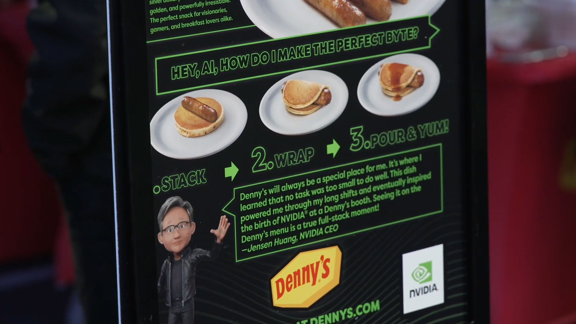 Nvidia kahvaltı baytları Denny's'de mevcut