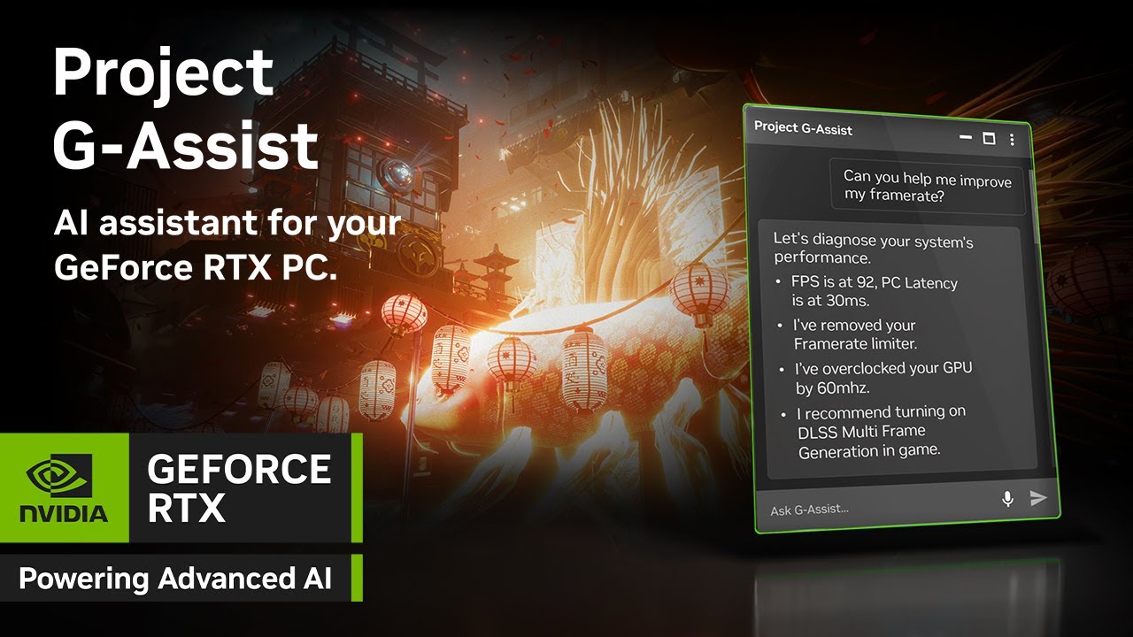 Proje G-Assist | GeForce RTX PC'niz için AI asistanı - şimdi mevcut - YouTube